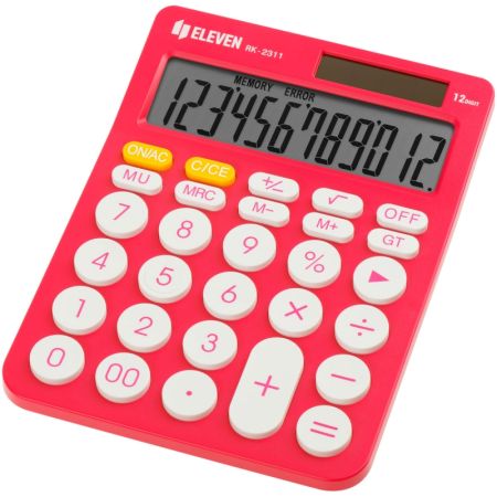 Калькулятор ELEVEN RK-2311PK 12р 192x143x26мм рожевий 40шт/уп