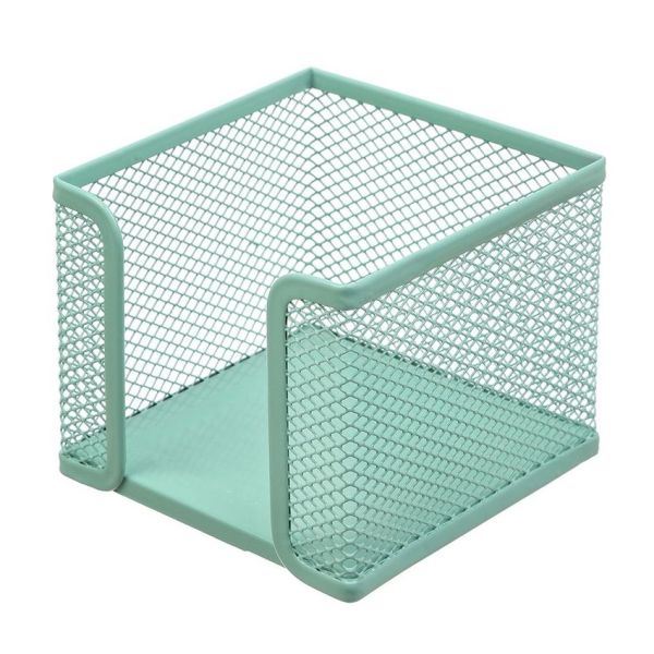 Бокс для бумаги 10х10х8см металлическая сетка мятный PASTEL BM.6215-38 12шт/уп