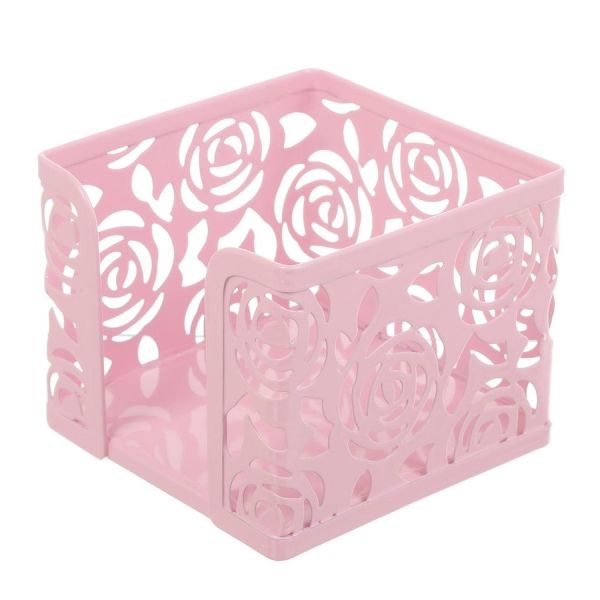 Бокс для бумаги 9,5х9,5х8см металлический розовый PASTEL ROSE BM.6217-10 12шт/уп