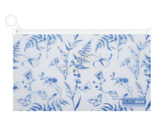 Папка на блискавці DL zip-lock BM.3949-14 Аrabeski блакитна 12шт/уп