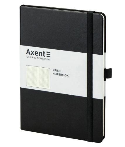 Книга записна Partner Prime  145*210мм 96 арк. клітинка на гумці Axent 8305-01чорна