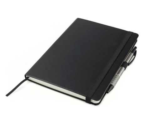 Книга записна Partner Prime  145*210мм 96 арк. клітинка на гумці Axent 8305-01чорна