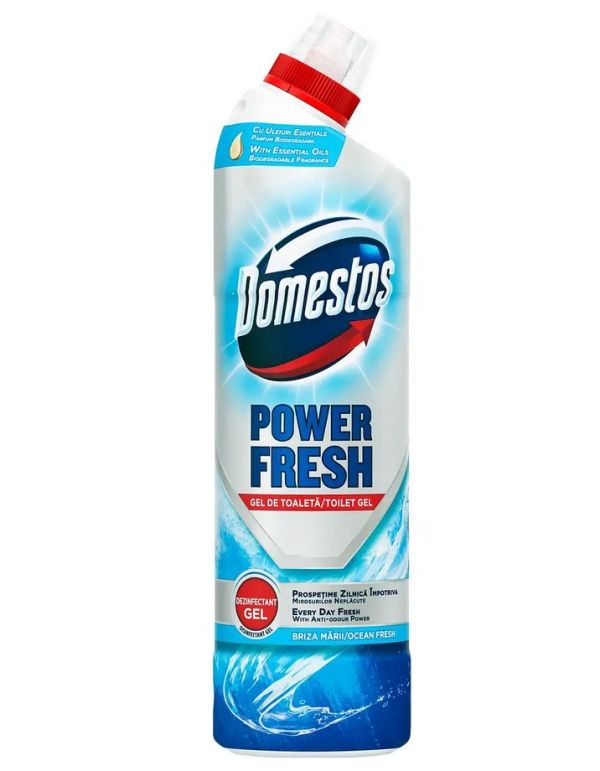 Чистячий засіб для миття та дезинфекції Domestos 700мл Свіжість океану 12шт/уп