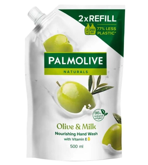 Мило рідке 0,5л Palmolive Оливкове дой-пак 12шт/уп