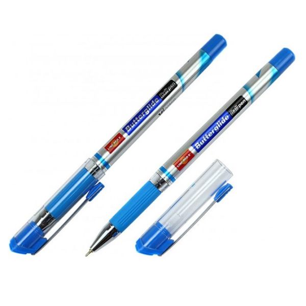 Ручка шариковая с грипом Unimax Butterglide 122-02 синяя 12/120шт/уп 36635