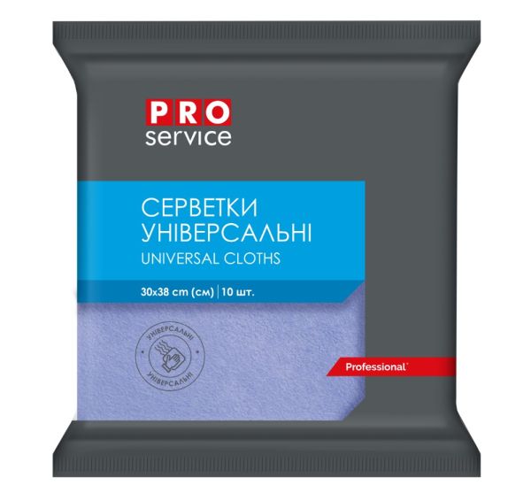Салфетка вискозная 30*38см 10шт PRO Синяя 20шт/уп 19100206
