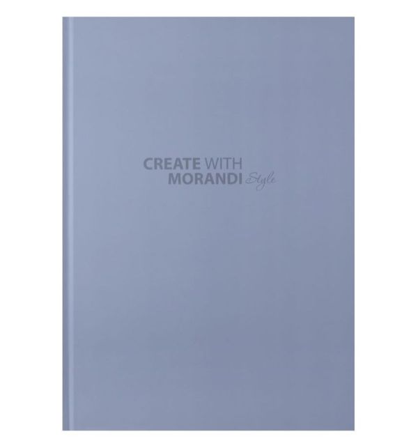 Книга А4 офсетна 96 арк. клітинка тверда обкладинка MORANDI STYLE BM.2400-453i маренго 8шт/уп