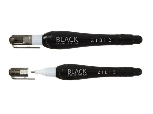 Корректор-ручка  5мл с металлическим наконечником ZB.2903 BLACK 24/576шт/уп