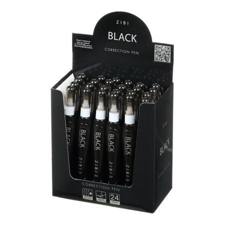 Корректор-ручка  5мл с металлическим наконечником ZB.2903 BLACK 24/576шт/уп