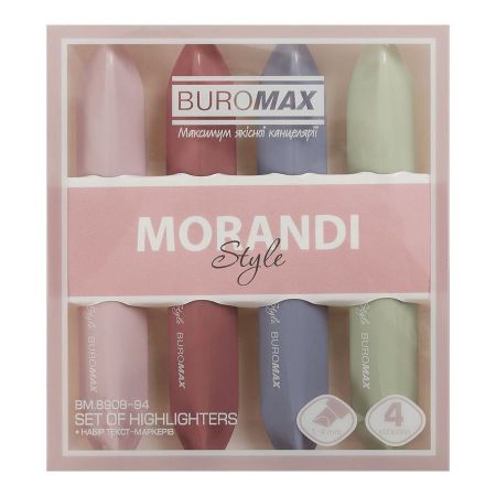 Набір маркерів текстових 4 кольори BM.8908-94 Morandy Style 12шт/уп