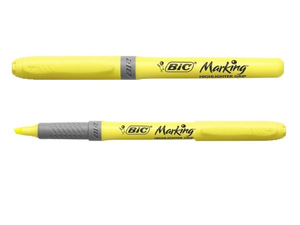 Маркер текстовий BIC GRIP bc811935 жовтий 10шт/уп