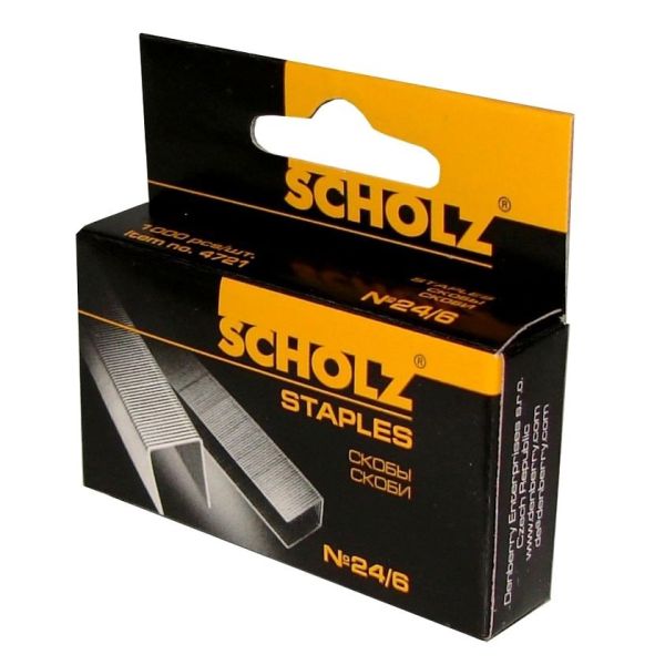 Скоби №24/6 30арк. 1000шт SCHOLZ 4721 10/500 шт/ящ