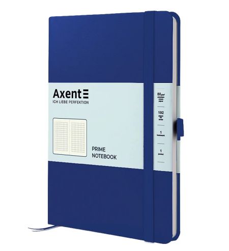 Блокнот Partner Prime 145*210мм 96л клетка на резинке Axent 8305-38 синяя 18шт/уп