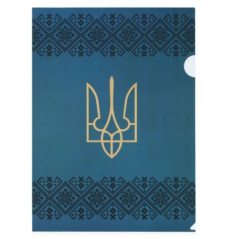 Папка-куточок А4 BM.3971-68 Ukraine Decor вишиванка синій 12шт/уп