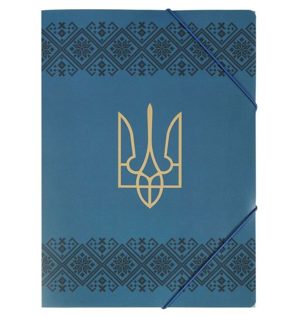 Папка на гумці А4 BM.3972-68 Ukraine Decor вишиванка синя 12шт/уп