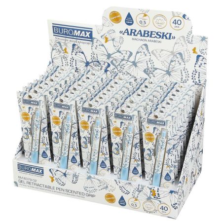 Ручка гелева автоматична ARABESKI BM.8379-02 синя 40шт/уп