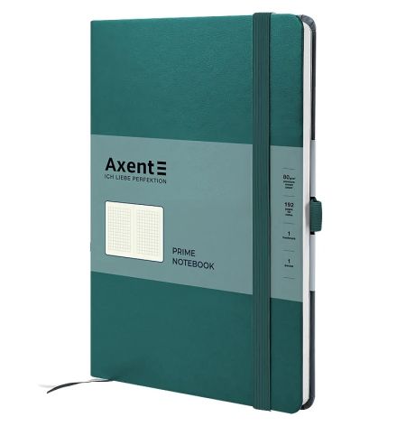 Блокнот Partner Prime 145*210мм 96л клетка на резинке Axent 8305-63 лазурная 24шт/уп