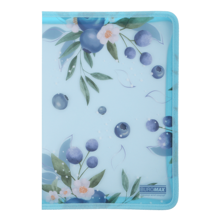 Папка на молнии А4 BM.3980-17 ARABESKI BLUEBERRY морская волна 12/120шт/уп
