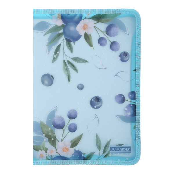 Папка на молнии А4 BM.3980-17 ARABESKI BLUEBERRY морская волна 12/120шт/уп