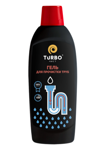 Средство для очистки труб TURBOкрот Гель 500мл 24шт/уп