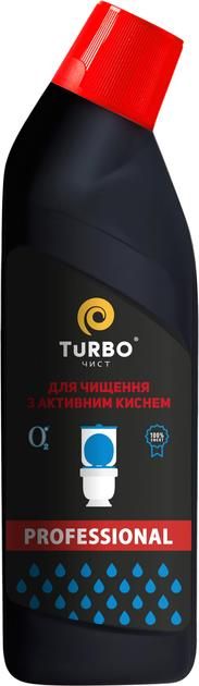 Чистячий засіб для унітазу TURBO PROF з активним киснем 1л 15шт/ящ